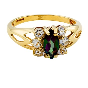 9ct Gold Topaz Ring size N